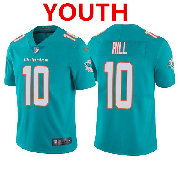 Youth Miami Dolphins 10 Tyreek Hill Green Vapor Untouchable Limited Stitched Football NFL Jerseys